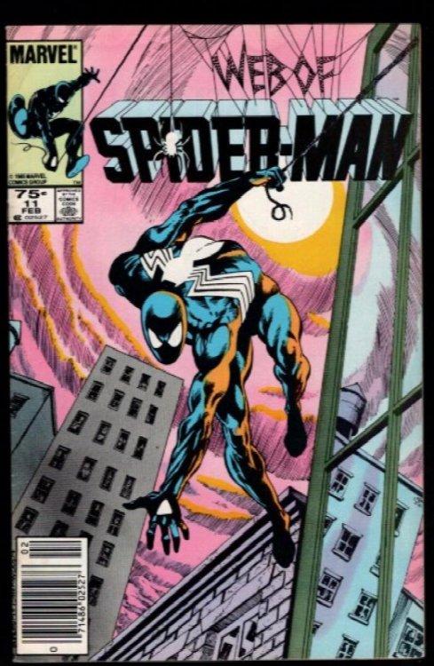 Web of Spider-Man #11 Black Suit Great! Marvel Comics 1985