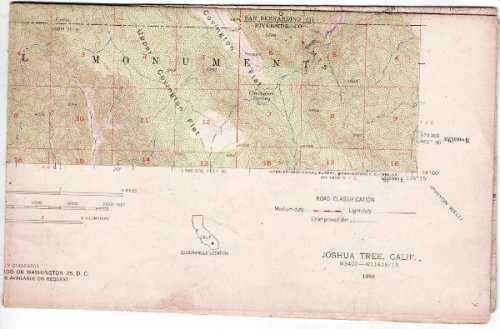 Joshua Tree map 1955