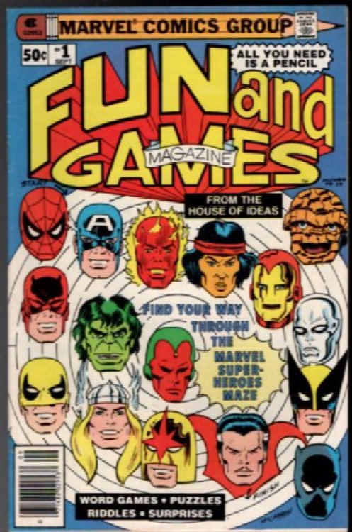 MARVEL FUN AND GAMES #1 (1979) Word Games,Puzzles, Riddles, Marvel Comics