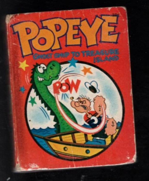 Vintage Popeye Ghost Ship to Treasure Island Whitman A Big Little Book 1967