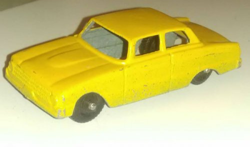 TOOTSIETOY :1960 Ford Falcon Vintage yellow/orange Metal Toy Car Chicago 24 Red Metal Toy Car