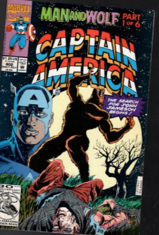 Captain America #402 and #404(July 1992, Marvel) Man and Wolf part 1 & 3