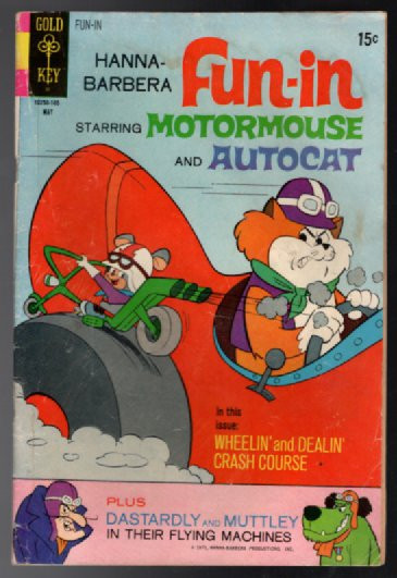 Fun In #7 Gold Key Comics 1971 VG Motormouse and Autocat Hanna Barbera
