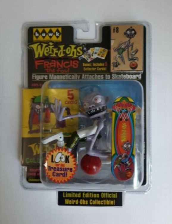 Hawk Weird-Ohs Francis the Foul Figure Skateboard #8 NEW