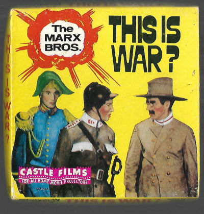 THIS IS WAR, MARX BROTHERS, vintage CASTLE FILM #866, SUPER 8 B&W,