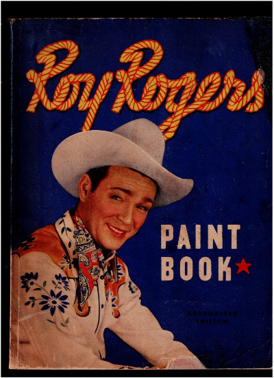 Vintage 1944 Roy Rogers Paint Book Only (9) Pages Colored Very Well #668
