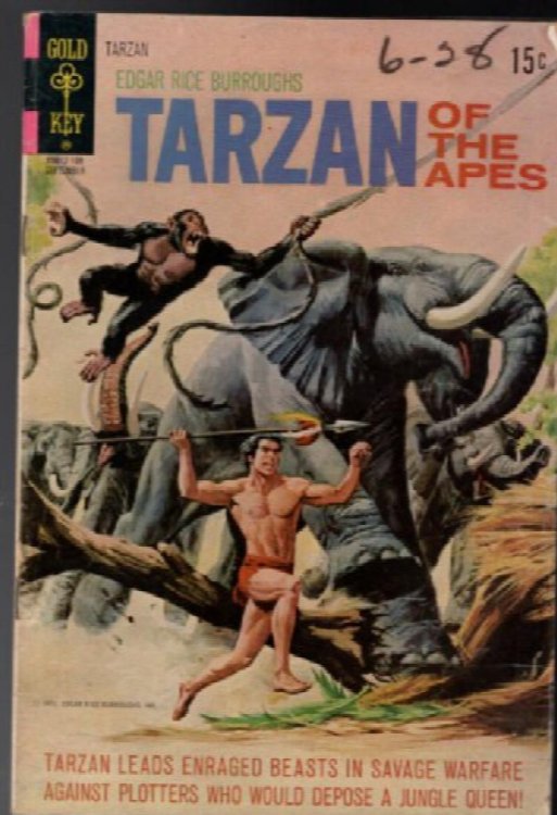 Tarzan Of The Apes 203 Gold Key 1971 FN Elephant Kodak Instamatic 44 Camera Ad