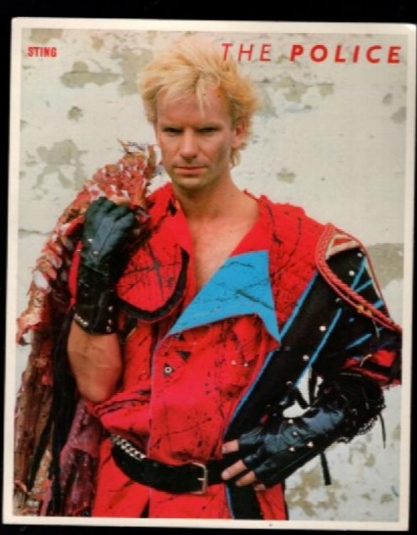 Photographs: 2 Sting The Police 1984 Color 8x10 Portrait Print Rock Pop Band Photos