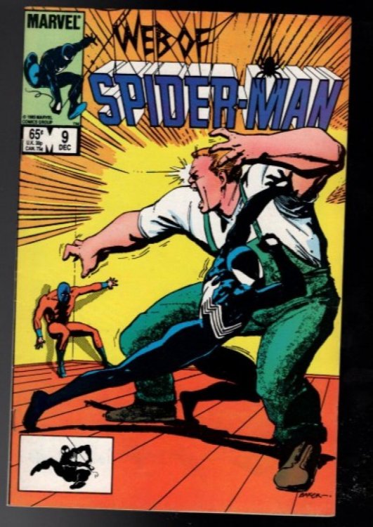 Web of Spider-Man #9 VF 8.0 MARVEL COMICS BLACK COSTUME 1985