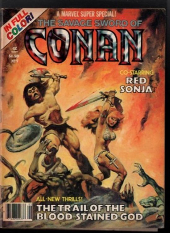 Conan Comic Book - (1977 No. 9) The Savage Sword of Conan KISS Jaws 2