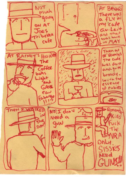 Lubchek on construction paper Fuck the NRA!!