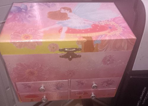 Jewelkeeper Girl's Musical Jewelry Storage Box with 4 Drawers & dancing ballerina