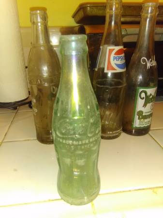 VINTAGE-COCA-COLA-COKE-BOTTLE-HOBBLE-SKIRT-6-1-2-FL-OZ-LUBBOCK-TEXAS