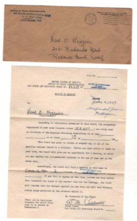 Letter from War rationing Nazi's.,1943