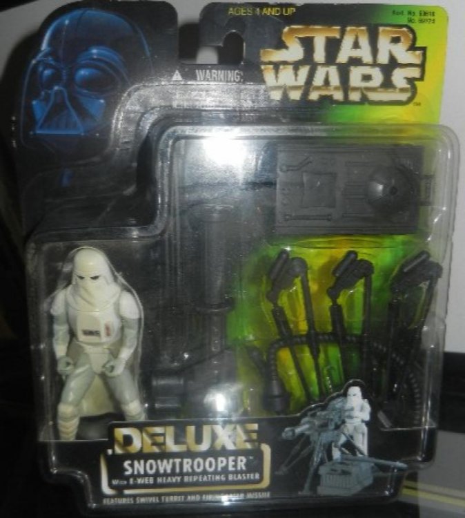 Star Wars Deluxe POTF Snowtrooper with E-Web Heavy Repeating Blaster