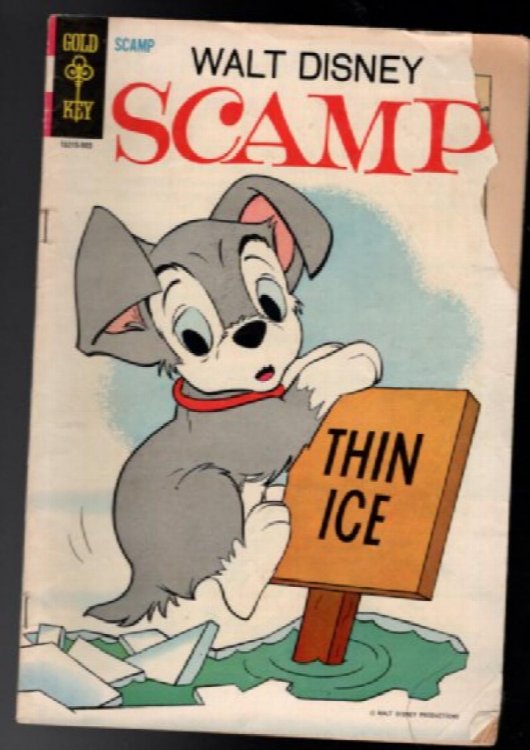 WALT DISNEY'S SCAMP #2 1969 GOLD KEY SILVER AGE!