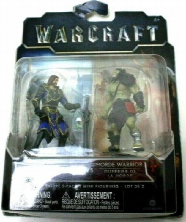 Warcraft Mini Figure 2 Pack 2.25 inch Lothar vs. Horde Warrior 2015