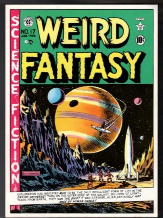 Weird Fantasy No 17 Color Poster Artist Illustrated Science Fiction Art