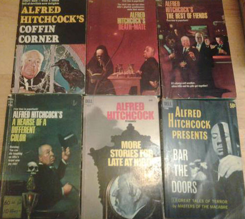 Lot of 6 Menacing pb books edited by Alfred Hitchcock