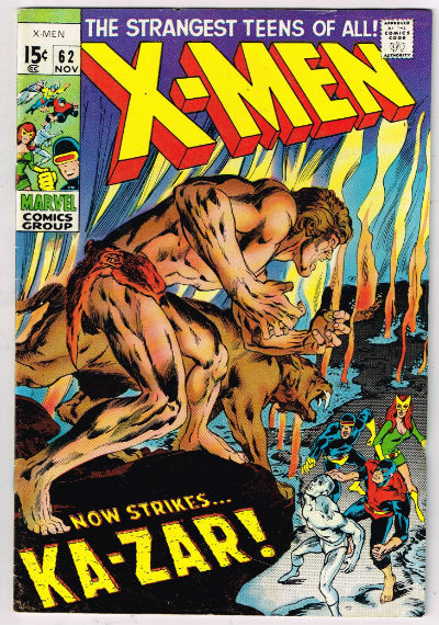UNCANNY X-MEN #62 1969 VOLUME 1 MARVEL