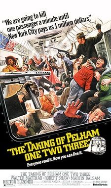 The Taking of Pelham One Two Three (1974 film)POSTER (34/314)framed stainless and glass,measuring aprox. 27