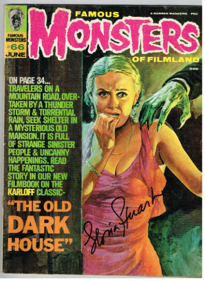 Famous Monsters of Filmland #66,June,1970,signed by Gloria Stewart