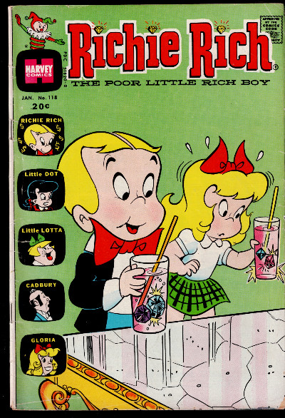 Richie Rich the Poor Little Rich Boy #118 Harvey 1973 Vintage