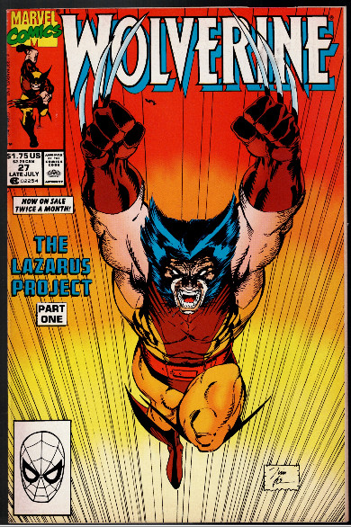 Wolverine #27 - The Lazarus Project Marvel Comics 1990 -KEY- Jim Lee cover