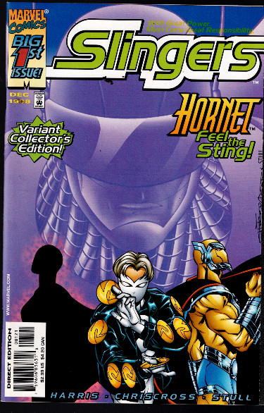Slingers #1 Comic Book 1998 NM- Joseph Harris Chriscross Marvel Cover B