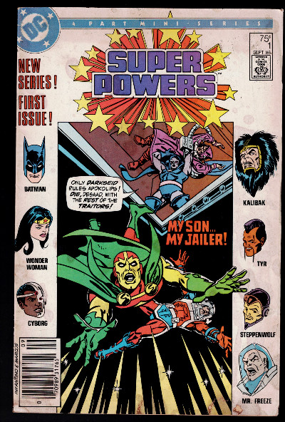 Super Powers 1 Darkseid vs JLA Mister Miracle! Very Fine 1986 DC Comic