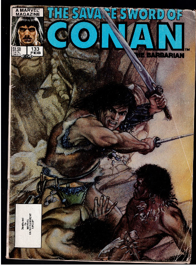SAVAGE SWORD OF CONAN BARBARIAN VOL 1 #133 BRONZE AGE MARVEL MAGAZINE BAGGED