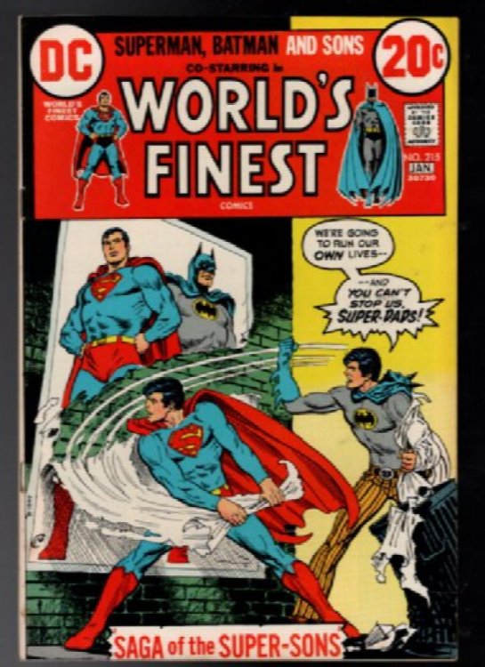 World's Finest #215 1972 1st Appearance of Super-Sons Batman Jr. & Superman Jr.