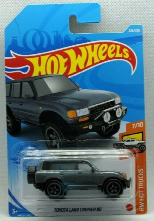 2021 Hot Wheels #226 Gray Toyota Land Cruiser 80 HW Hot Trucks