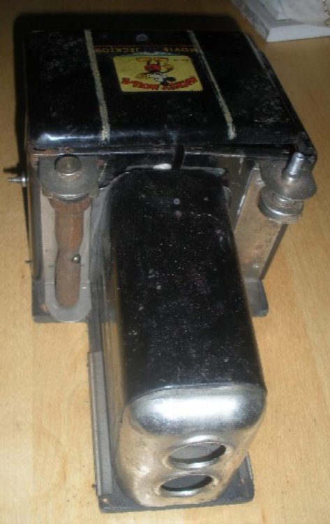1930s Mickey Mouse Movie Projector. Includes 3 rolls of film