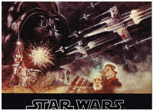 STAR-WARS-original-movie-program-1977-VINTAGE-linen-finish-paper-