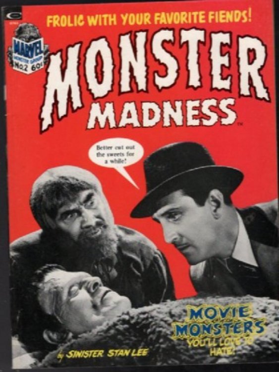 MONSTER MADNESS #2 VF 1972 SINISTER STAN LEE CLASSIC MOVIE FRANKENSTEIN DRACULA