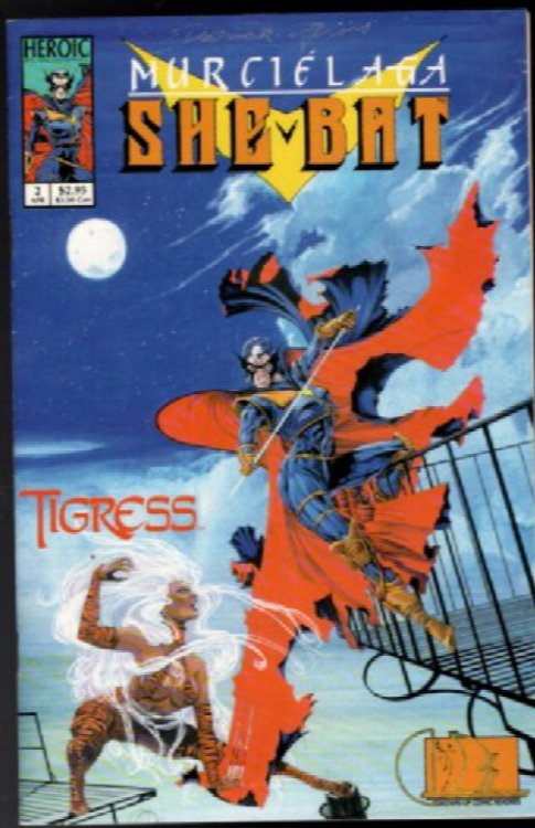 MURCIELAGA SHE-BAT #2 FEMFORCE AC COMICS GGA JANUARY 1993-signed by Daerick Gross Sr