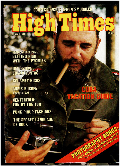 High Times Magazine March 1978 Fidel Castro, Susan Sontag
