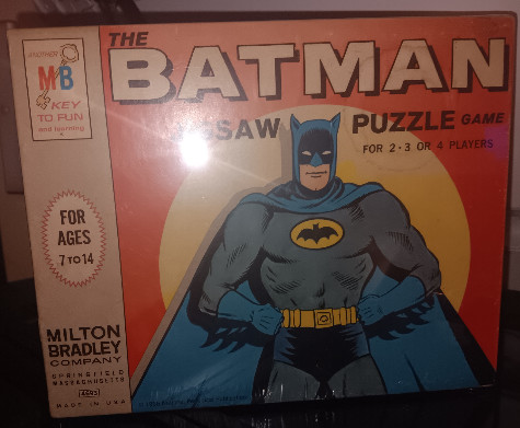 Vtg 1966 Milton Bradley The Batman Jigsaw Puzzle Game Original Box (Box only)
