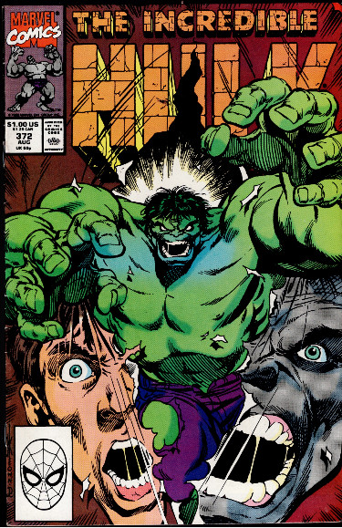 Incredible Hulk #372 - Return of Green Hulk Marvel 1990