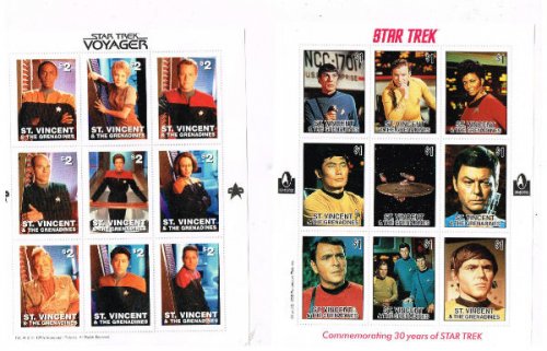 Star Trek postage stamps. (18 altogether)