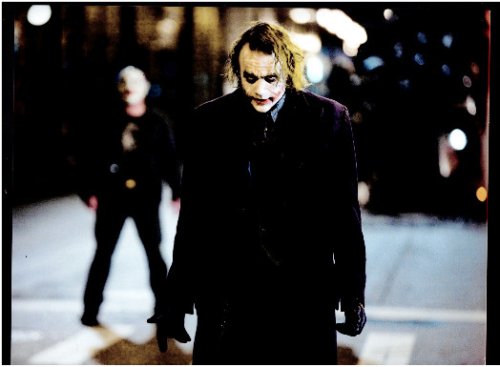 Heath Ledger as The Joker photo looking quite evil