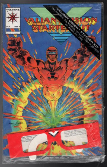 Valiant Vision Starter Kit Comic 1 Valiant 1993, Unopened Polybag w/ Glasses