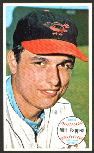 Milt Pappas Orioles Topps Giant #5 1964