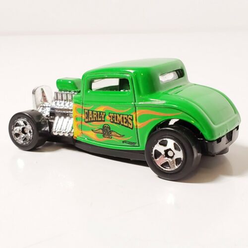 Vintage Green Early Times '32 Ford Hot Wheels 1997 Loose Diecast Car OD. Used.