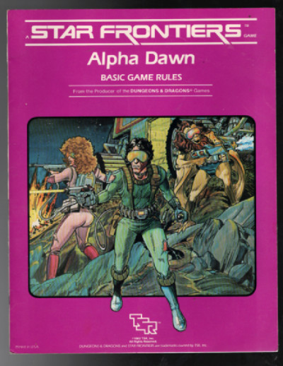 Star Frontiers Alpha Dawn--Basic Game Rules--Science Fiction Game