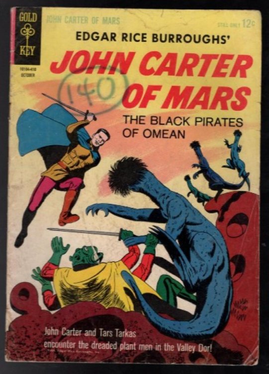 Edgar Rice Burroughs' JOHN CARTER OF MARS #3, 1964 Gold Key Silver comic