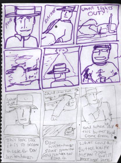 Lubchek in Don Writensaur's Grandma's butterknife!!