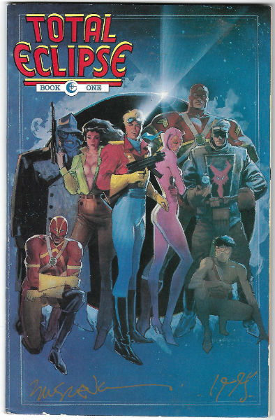 TOTAL ECLIPSE #1 1988-1989 VOLUME 1 ECLIPSE signed by 3 Marv Wolfman and 2 others and book 4