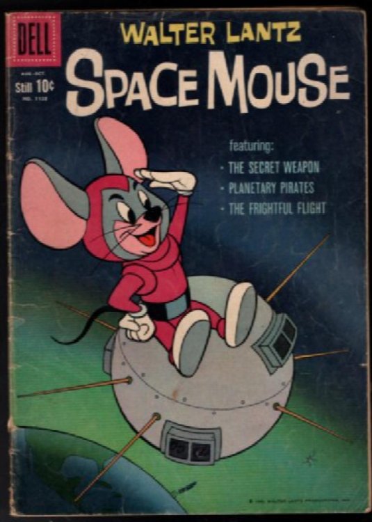 FOUR COLOR #1132 1960 SPUTNIK-LIKE COVER! SPACE MOUSE COLD WAR